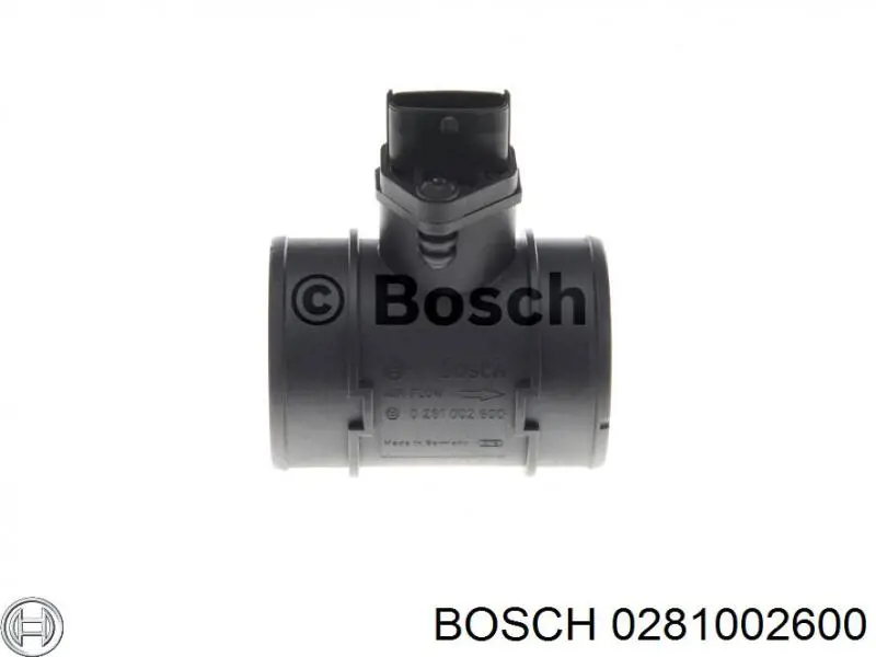 0281002600 Bosch sensor de flujo de aire/medidor de flujo (flujo de aire masibo)