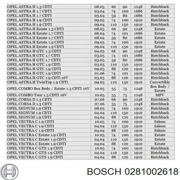 Comprar 0281002618 Bosch Sensor de masa de aire