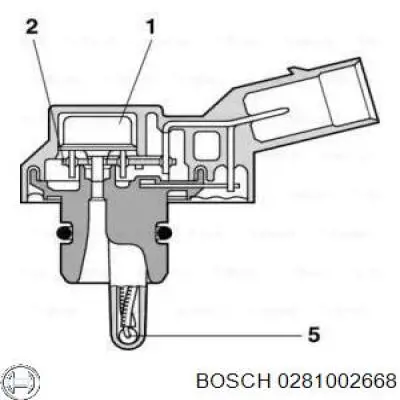 0281002668 Bosch sensor de presión del módulo azul ad