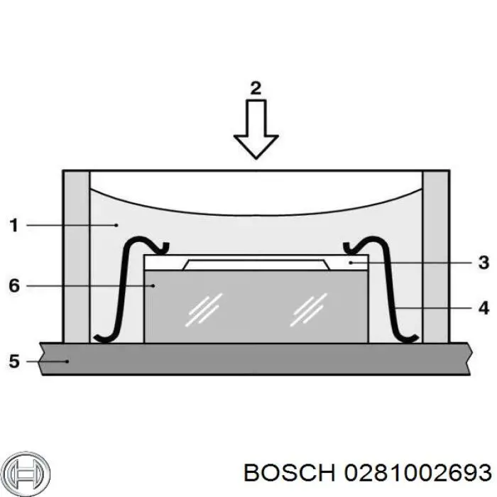 0 281 002 693 Bosch sensor, temperatura del aire de admisión