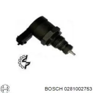 Regulador de presión de combustible, rampa de inyectores Bosch 0281002753