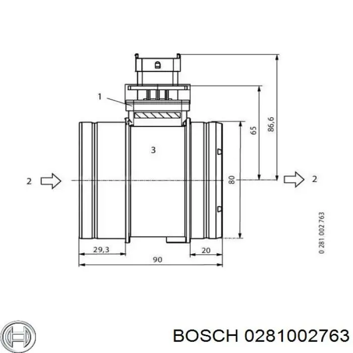 Comprar 0281002763 Bosch Sensor de masa de aire