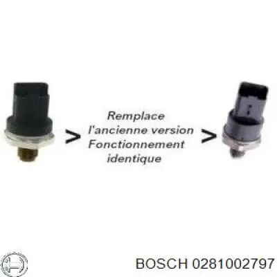 Sensor de presión de combustible Bosch 0281002797 precio, desde 47,07 EUR