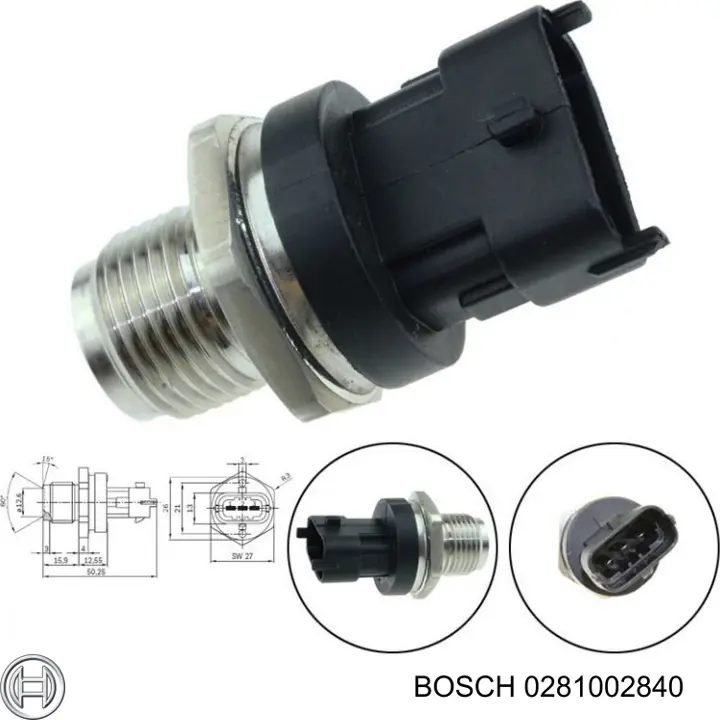 Sensor de presión de combustible Bosch 0281002840 precio, desde 59,53 EUR