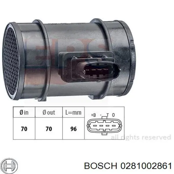 0281002861 Bosch medidor de masa de aire