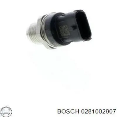 Regulador de presión de combustible, rampa de inyectores Bosch 0281002907