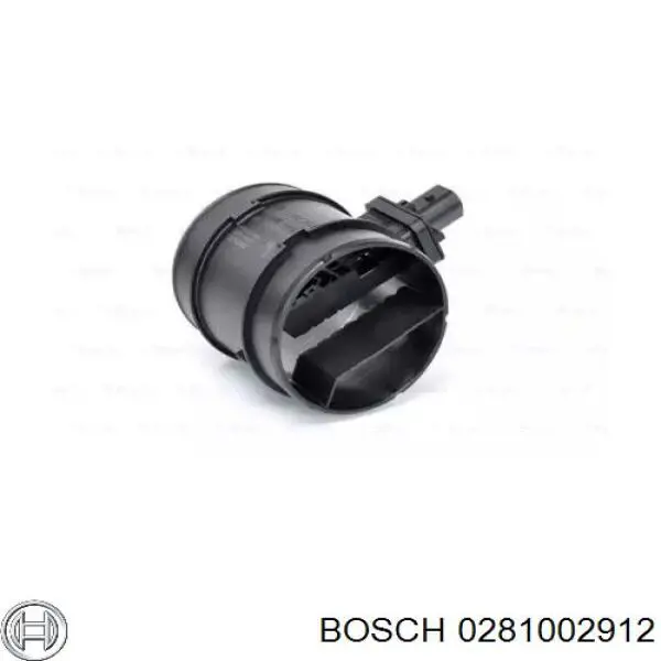 0281002912 Bosch sensor de flujo de aire/medidor de flujo (flujo de aire masibo)