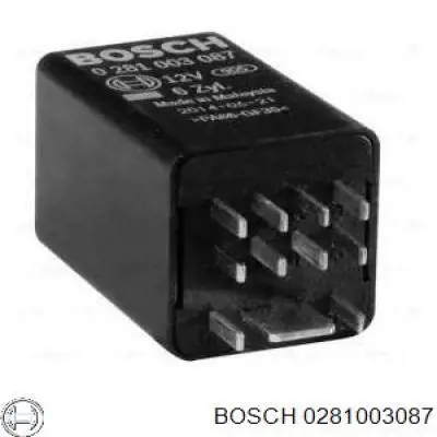 Relé de precalentamiento Bosch 0281003087