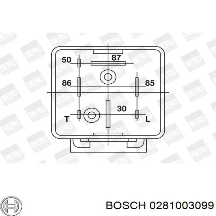 0281003099 Bosch Relé de bujías incandescentes