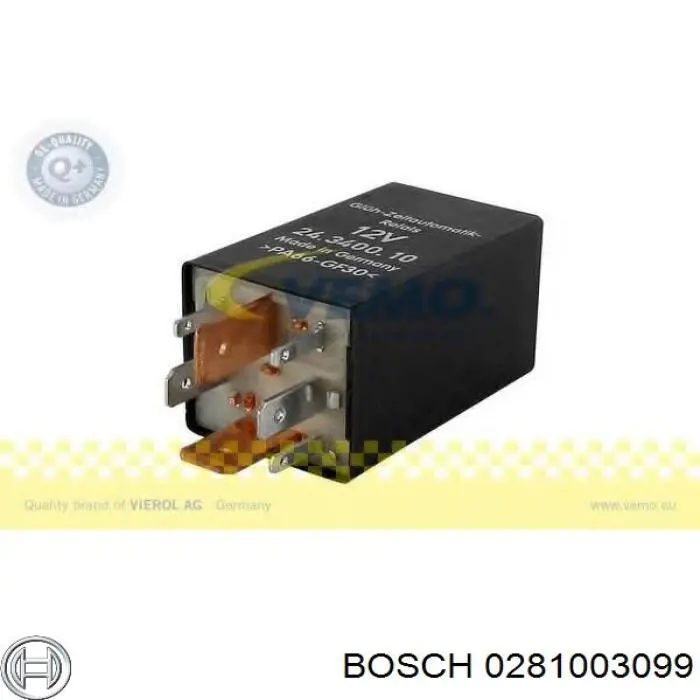 Relé de bujía de precalentamiento Bosch 0281003099 precio, desde 54,31 EUR