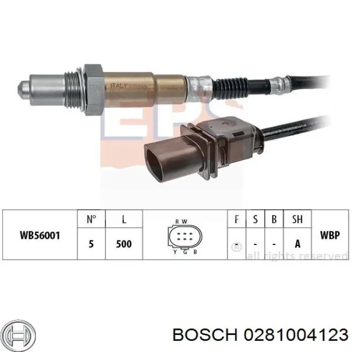0281004123 Bosch Sonda lambda (NOx, O2)