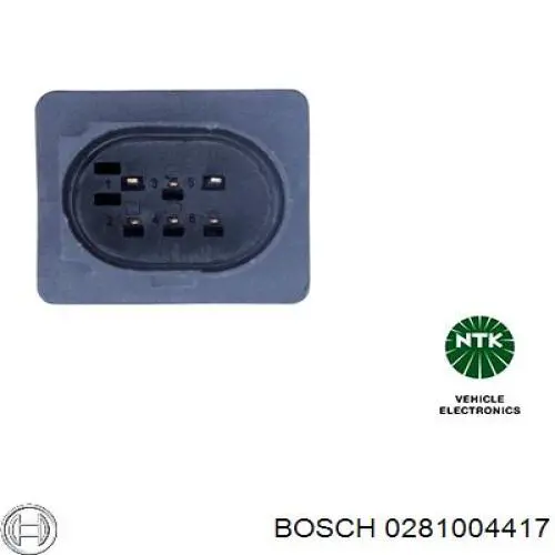 0281004417 Bosch Sonda lambda, sensor de oxígeno antes del catalizador derecho