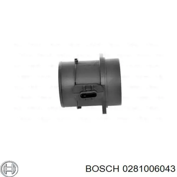 0281006043 Bosch sensor de flujo de aire/medidor de flujo (flujo de aire masibo)