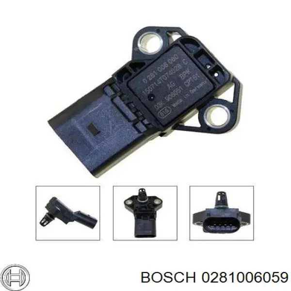 0281006059 Bosch sensor de presion de carga (inyeccion de aire turbina)