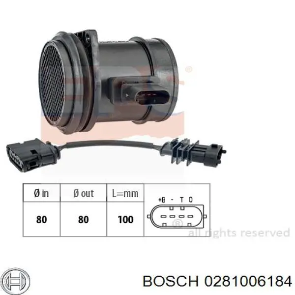 0281006184 Bosch caudalímetro