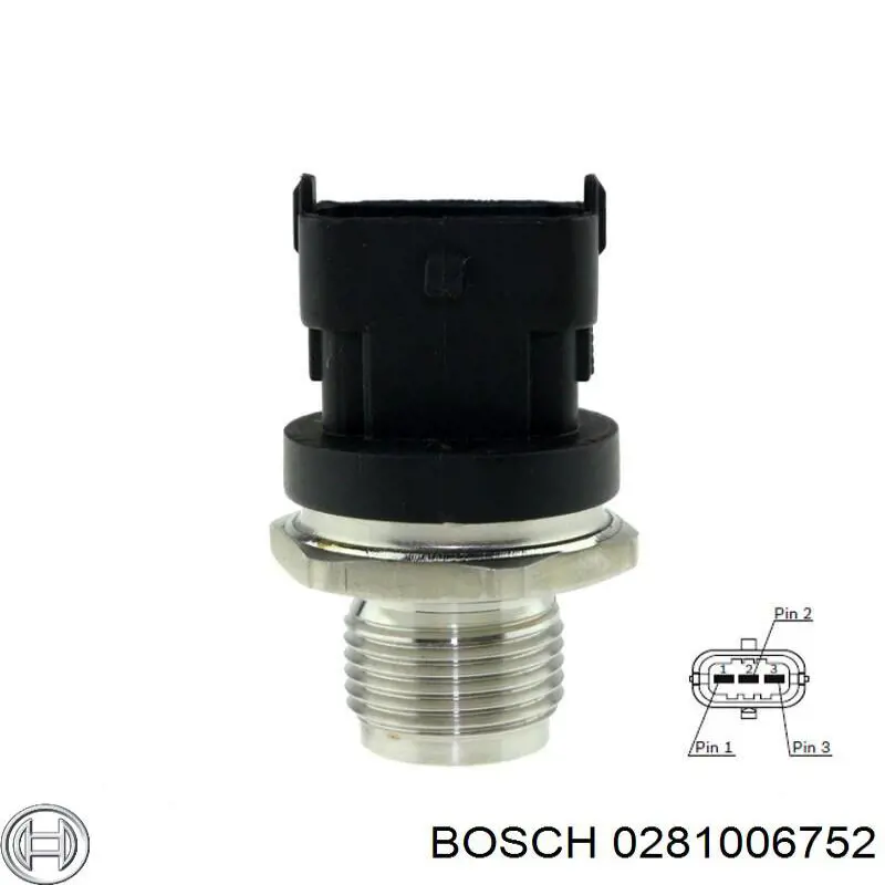 0281006752 Bosch sensor de presión de combustible