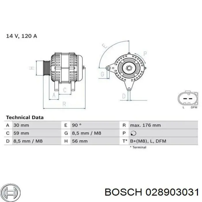 028903031 Bosch alternador