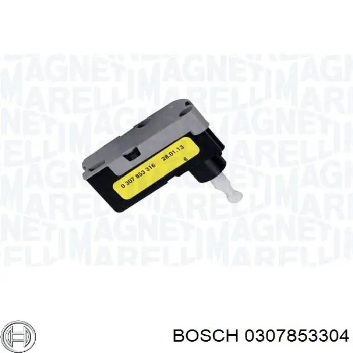 0307853304 Bosch elemento de regulación, regulación del alcance de faros