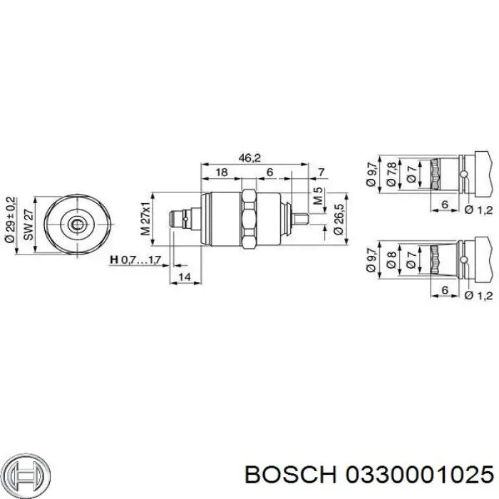 Válvula de corte de combustible de la bomba de inyección 0330001025 Bosch