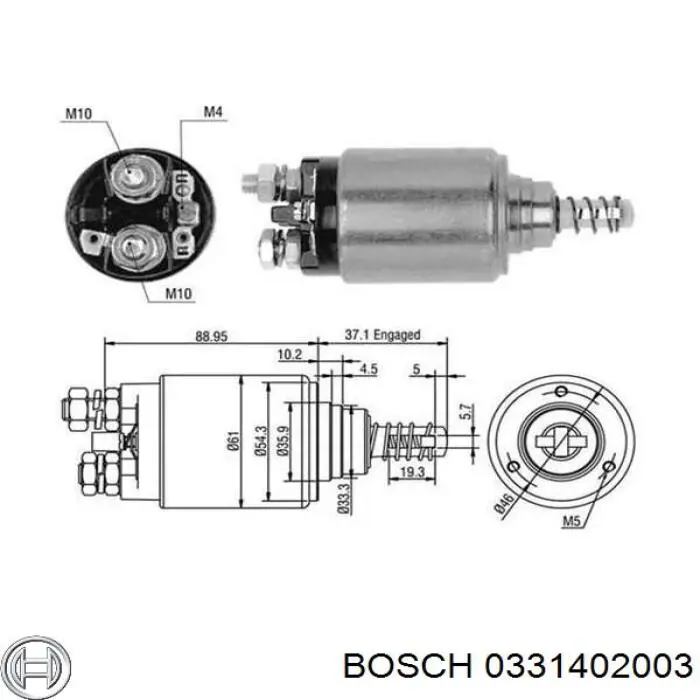 0331402003 Bosch interruptor magnético, estárter