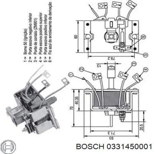 Comprar 0331450001 Bosch Interruptor magnético de arranque