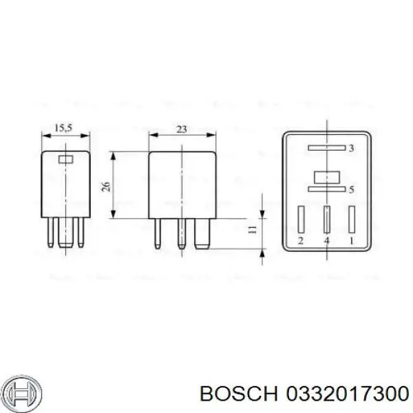 0332017300 Bosch Relé de faro antiniebla