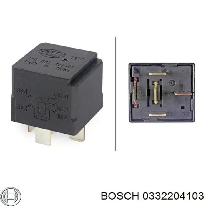 Relé eléctrico multifuncional 0332204103 Bosch