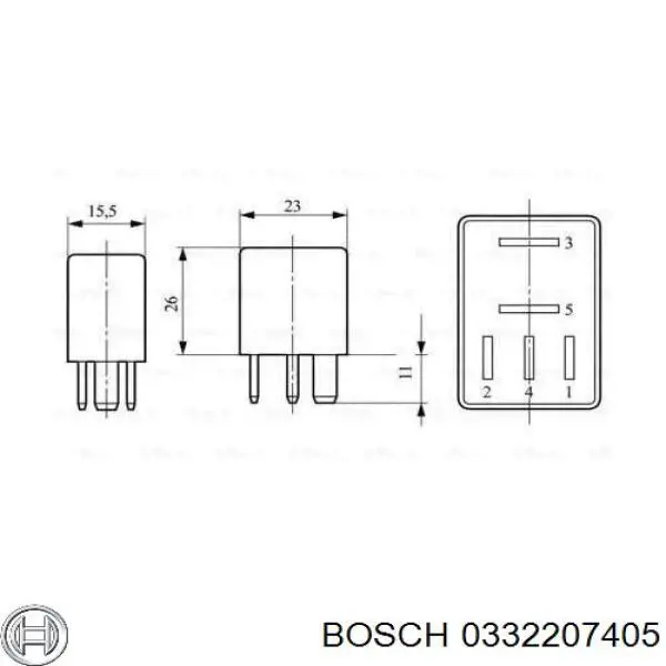 Módulo de intermitentes Bosch 0332207405