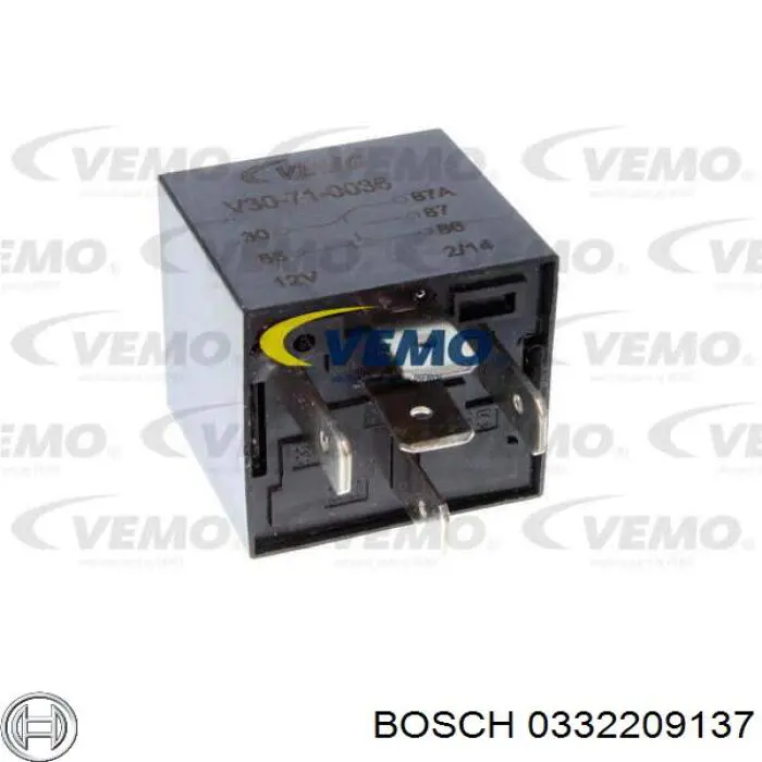 Relé, ventilador de habitáculo Bosch 0332209137