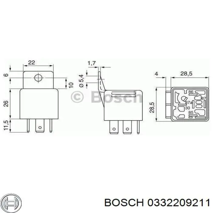 0332209211 Bosch Intermitente de espejo