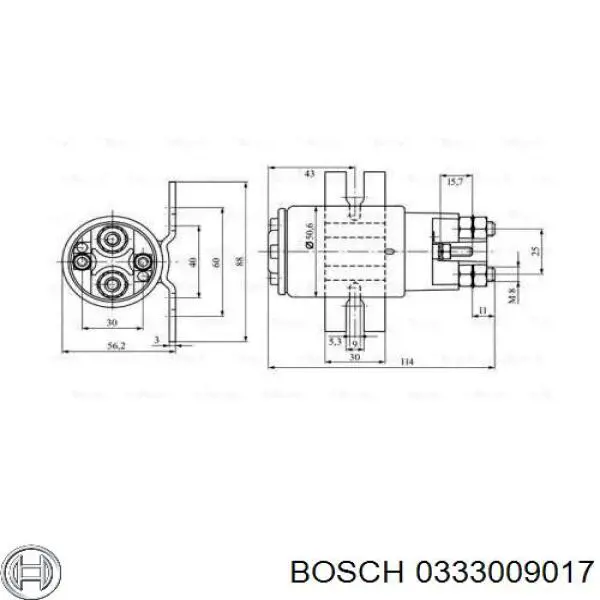 Interruptor solenoide Bosch 0333009017