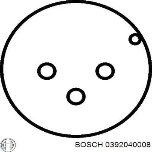 0392040008 Bosch bomba de agua limpiaparabrisas, delantera