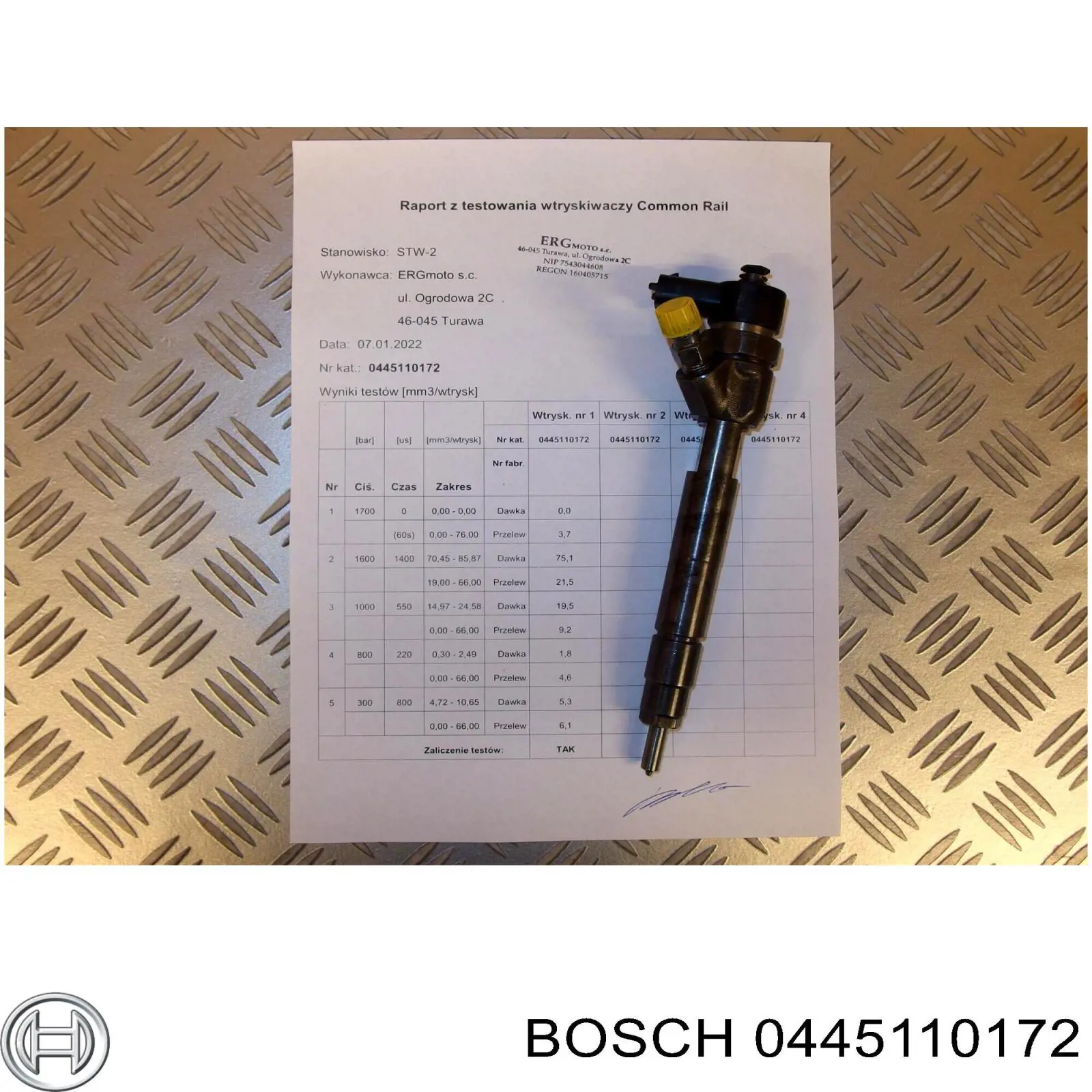 0445110172 Bosch inyector de combustible