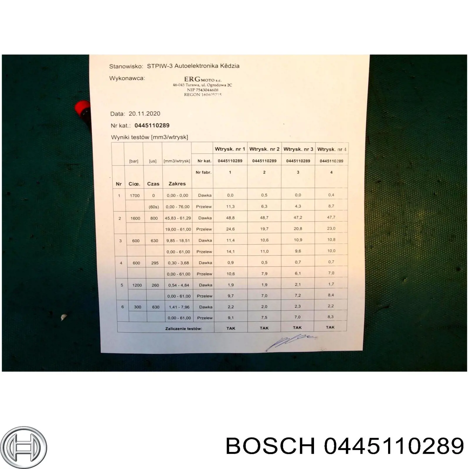 0445110289 Bosch inyector