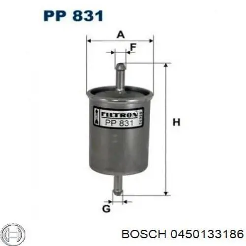0450133186 Bosch filtro de combustible