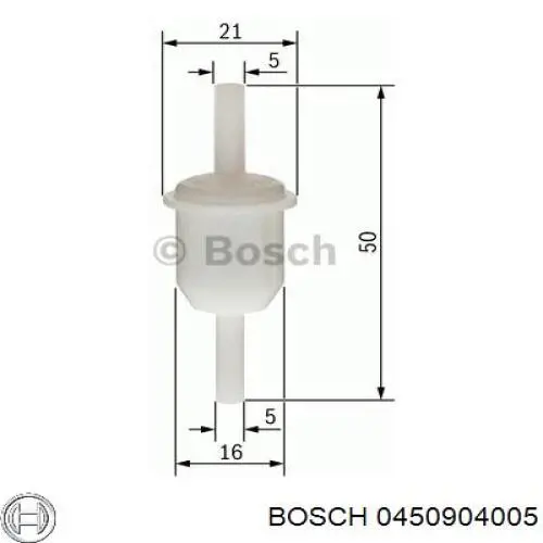 Filtro combustible BOSCH 0450904005