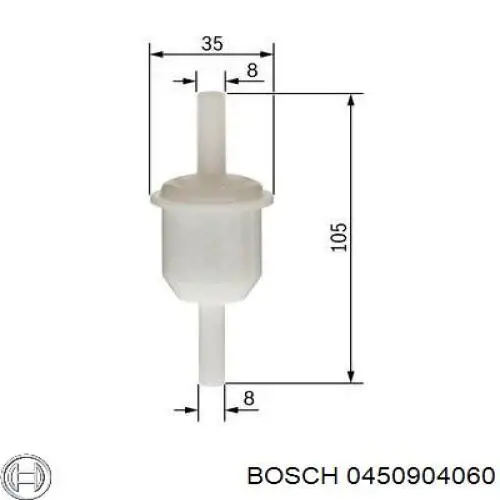 0 450 904 060 Bosch filtro combustible
