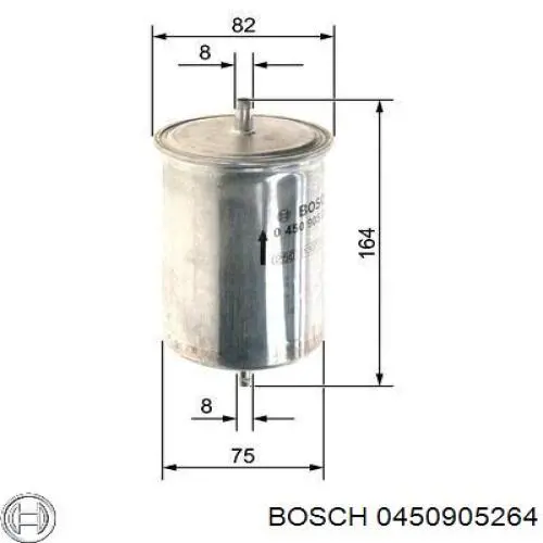 0 450 905 264 Bosch filtro combustible