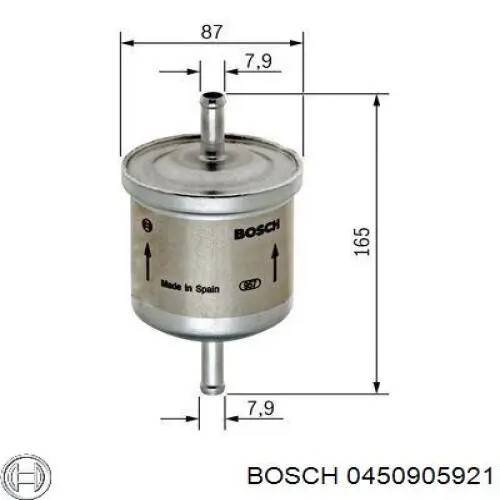 0 450 905 921 Bosch filtro combustible