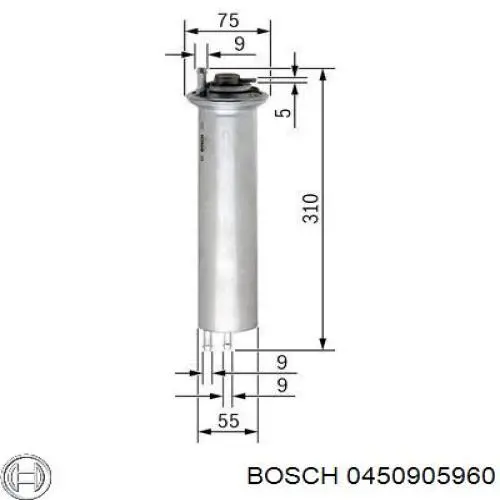 0450905960 Bosch filtro combustible