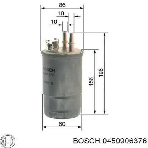 0450906376 Bosch filtro de combustible