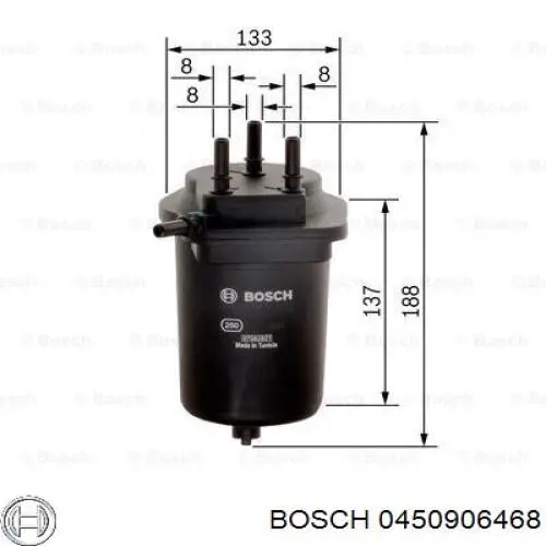 Filtro de combustible 0450906468 Bosch