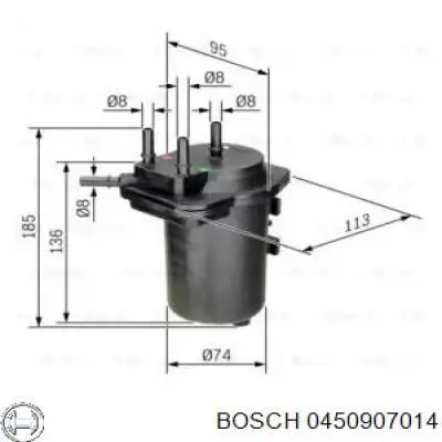 Filtro combustible Bosch 0450907014