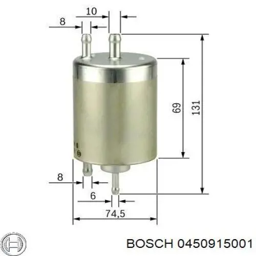 0 450 915 001 Bosch filtro combustible