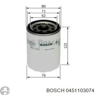 0451103074 Bosch filtro de aceite
