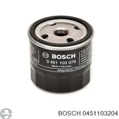 0451103204 Bosch filtro de aceite