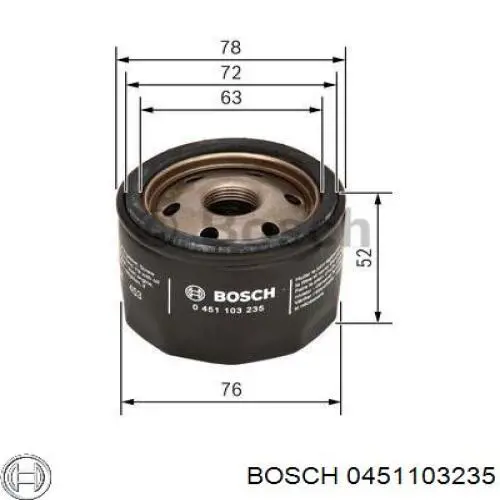 0451103235 Bosch Filtro aceite