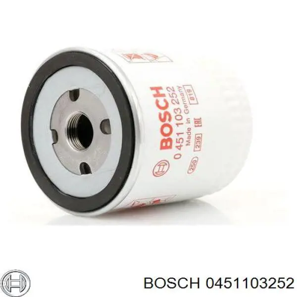 0 451 103 252 Bosch filtro de aceite