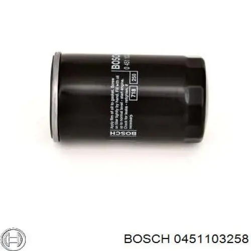 0 451 103 258 Bosch filtro de aceite