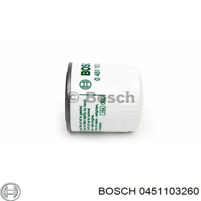 0451103260 Bosch filtro de aceite